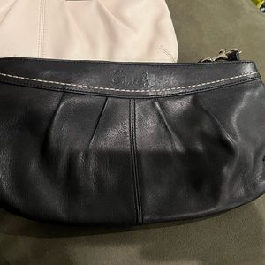 Wide approx 12 in length wristlet coach authentic leather great condition